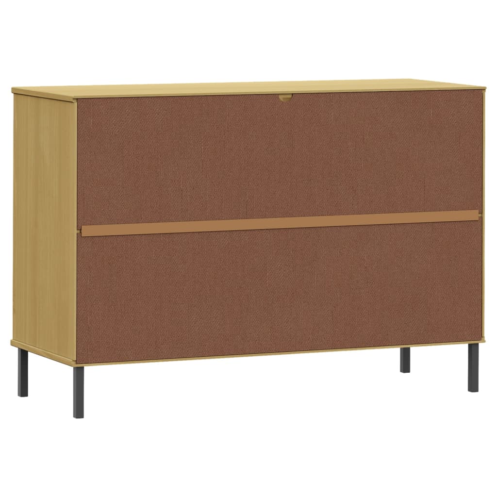 Sideboard with legs, brown, 113x40x77cm, wood, OSLO