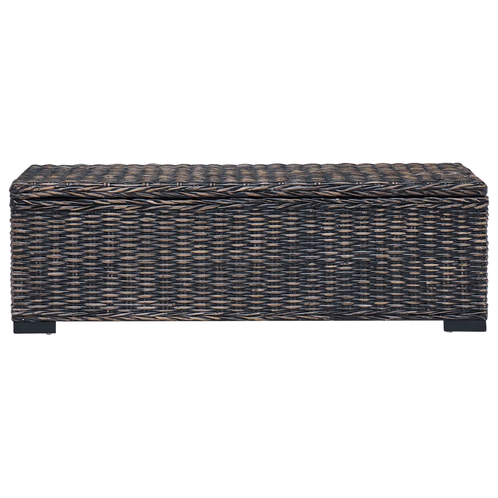 Saugojimo dėžė su saugykla Juoda 110 x 35 x 45 cm
