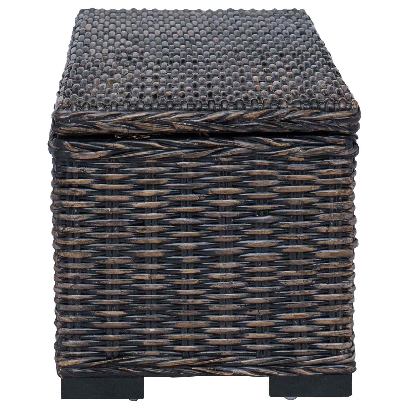 Saugojimo dėžė su saugykla Juoda 110 x 35 x 45 cm
