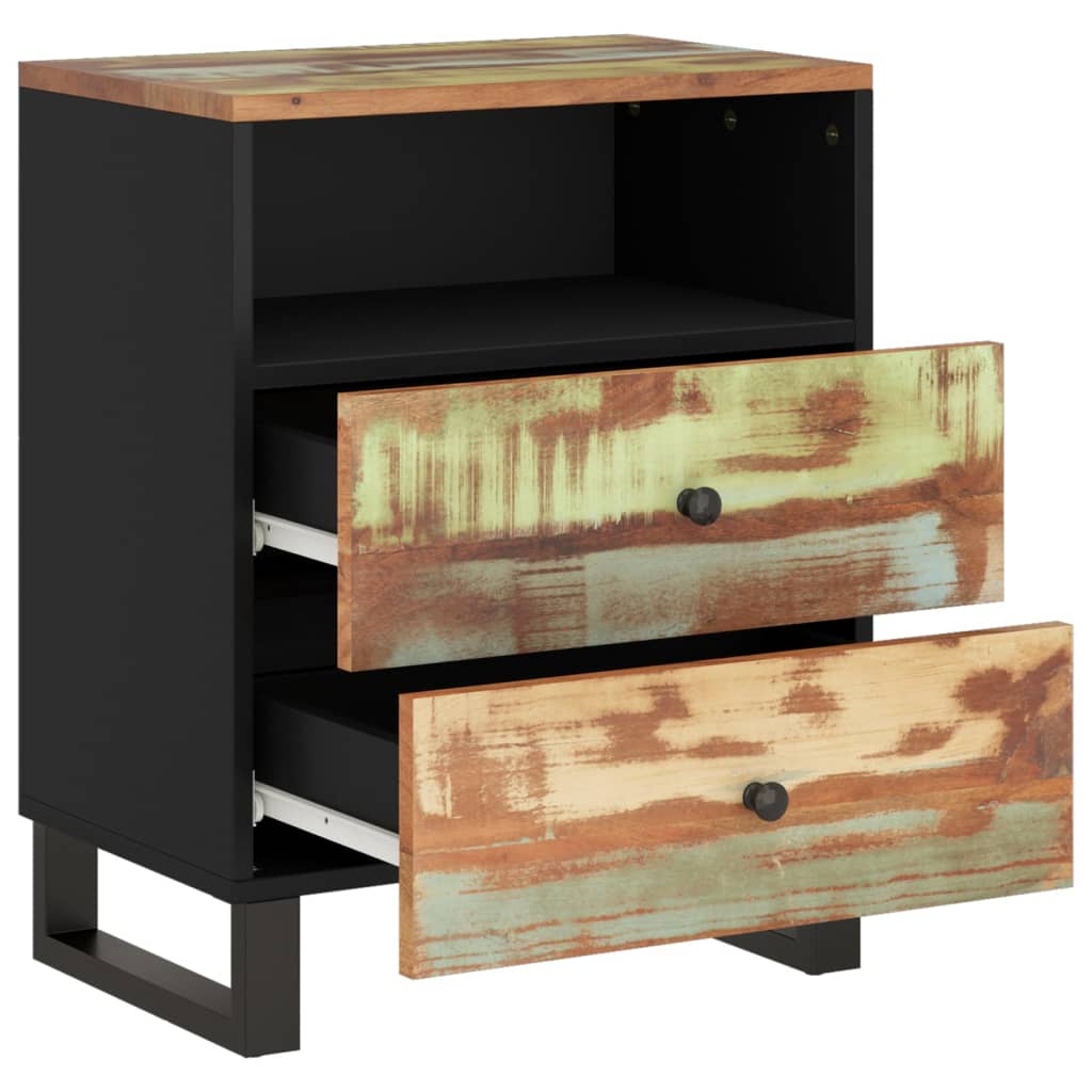 Nightstand, 50x33x62cm, recycled and treated wood