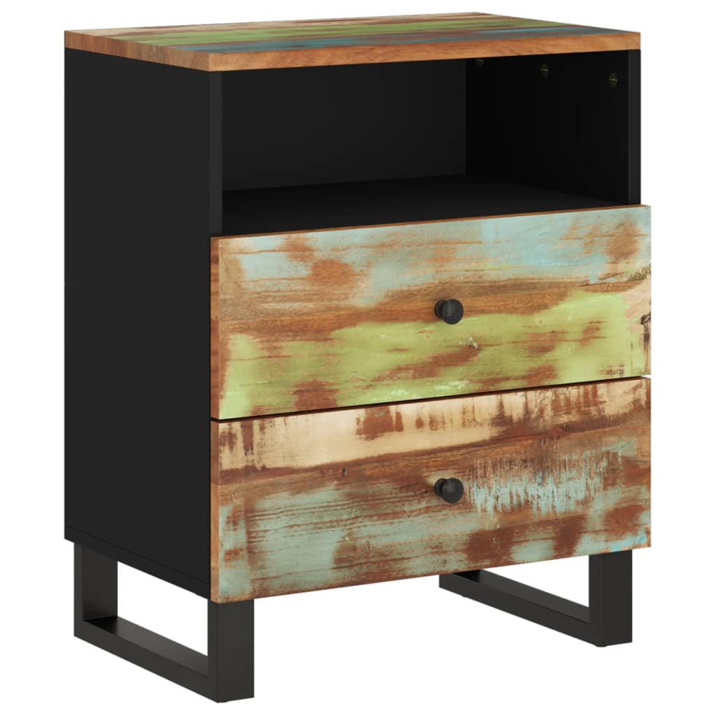 Nightstand, 50x33x62cm, recycled and treated wood