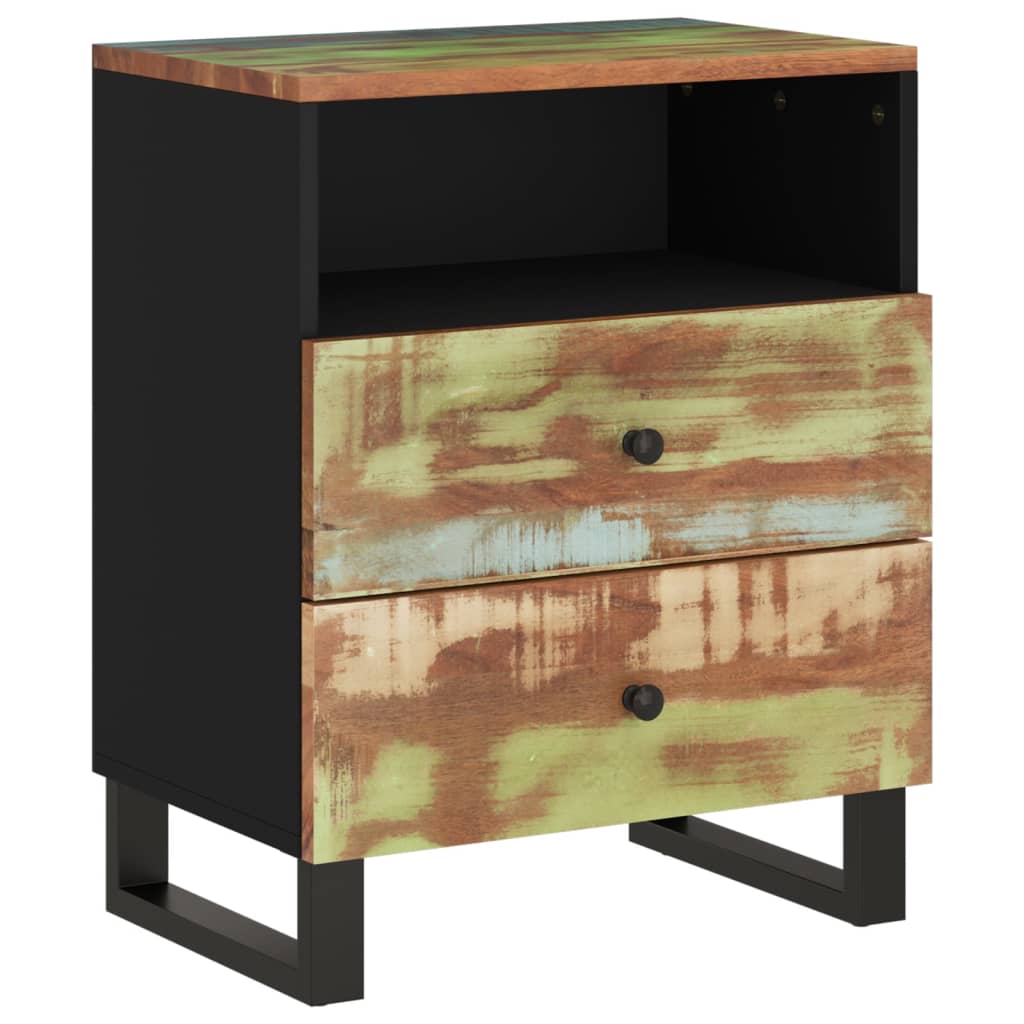 Nightstand, 50x33x62cm, recycled and treated wood