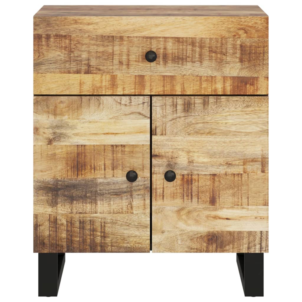 Nightstand, 50x33x60cm, solid mango wood and engineered wood
