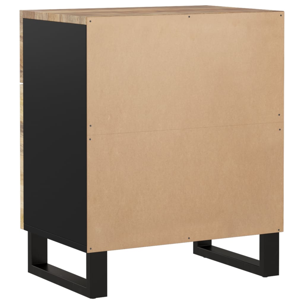 Nightstand, 50x33x60cm, solid mango wood and engineered wood