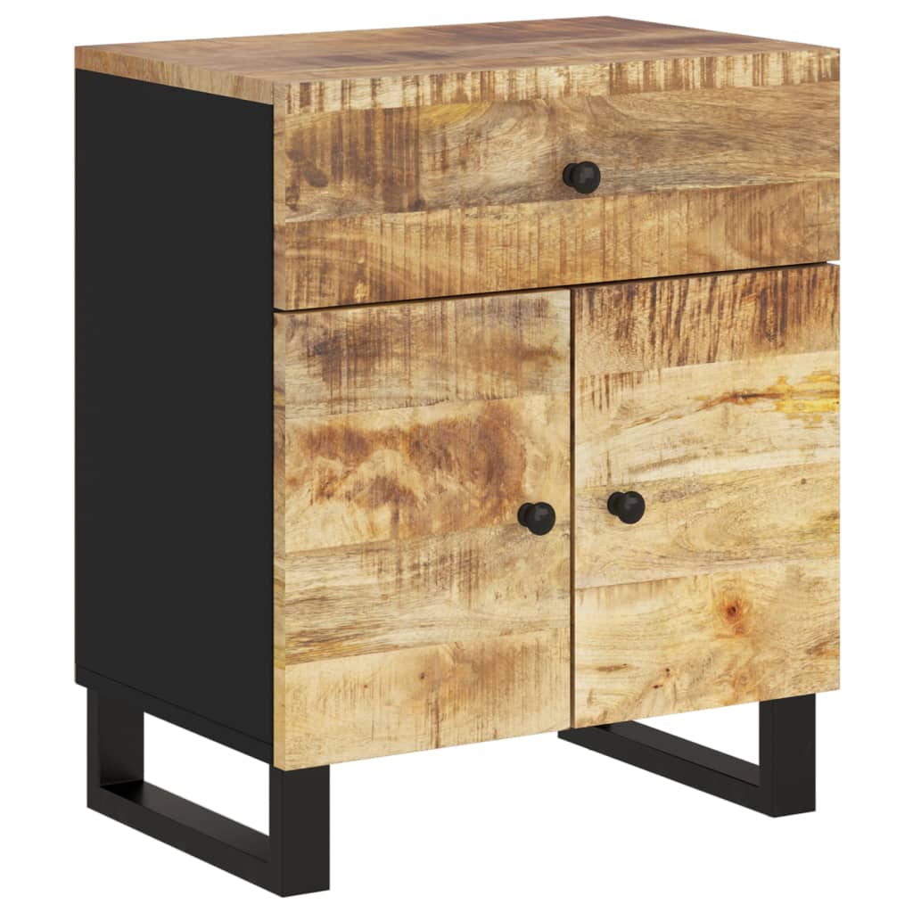 Nightstand, 50x33x60cm, solid mango wood and engineered wood