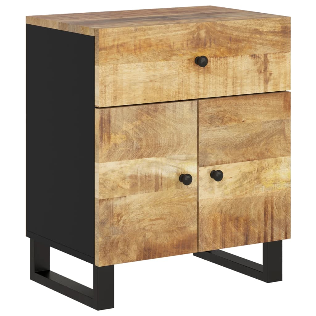 Nightstand, 50x33x60cm, solid mango wood and engineered wood