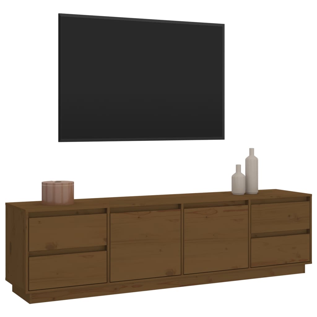 TV skapītis, medus brūns, 176x37x47,5cm, priede