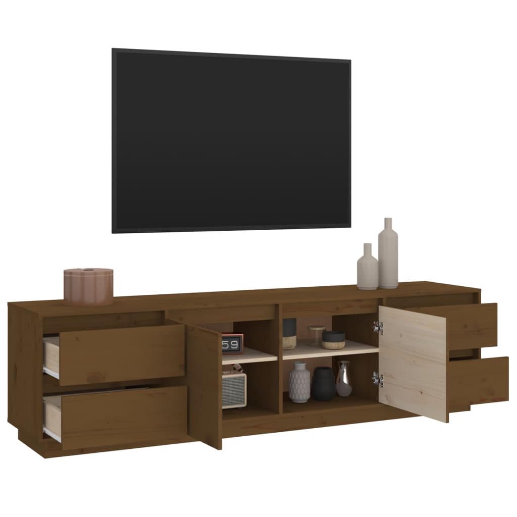 TV skapītis, medus brūns, 176x37x47,5cm, priede