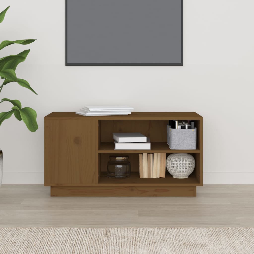 TV skapītis, medus brūnā krāsā, 80x35x40,5cm, priede
