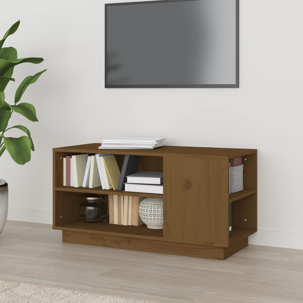 TV skapītis, medus brūnā krāsā, 80x35x40,5cm, priede