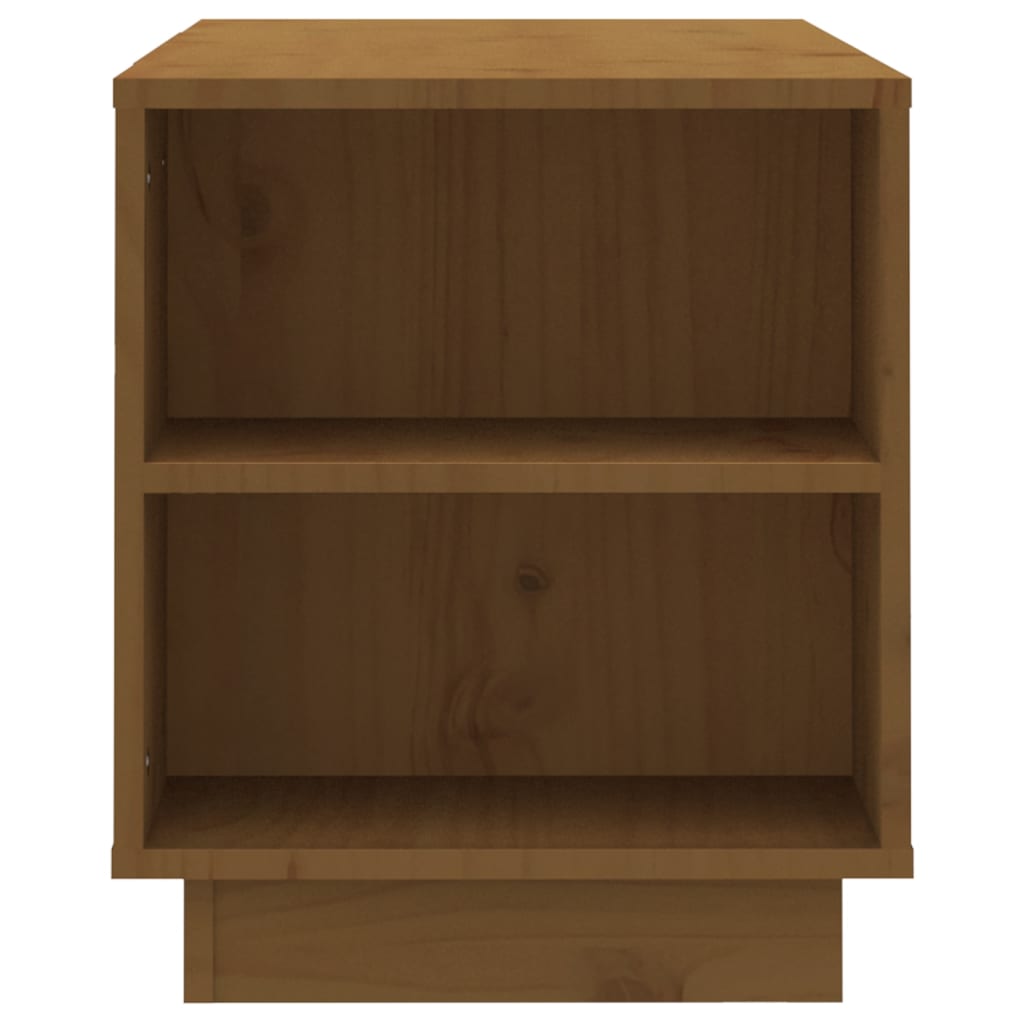 TV cabinet, honey brown, 110x35x40.5cm, pine