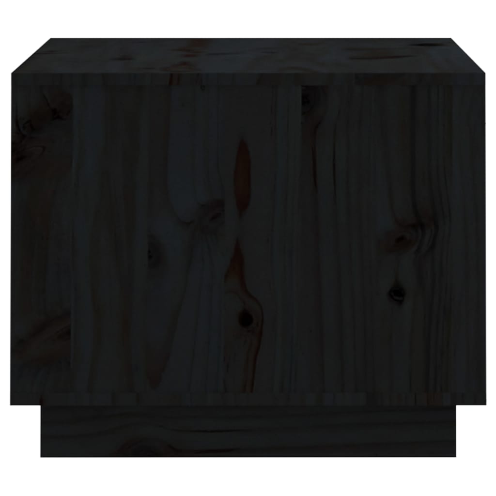 Coffee table, black, 120x50x40.5cm, solid pine wood