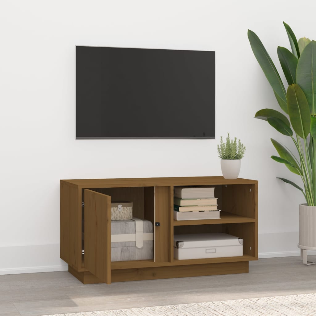 TV skapītis, medus brūnā krāsā, 80x35x40,5cm, priede