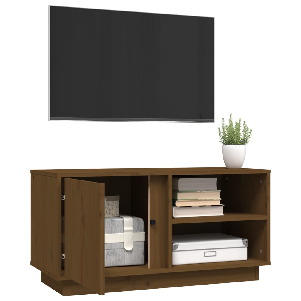 TV skapītis, medus brūnā krāsā, 80x35x40,5cm, priede