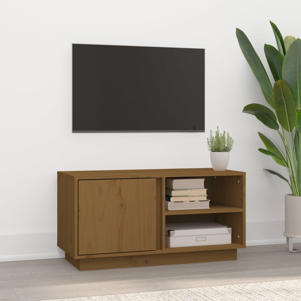 TV skapītis, medus brūnā krāsā, 80x35x40,5cm, priede