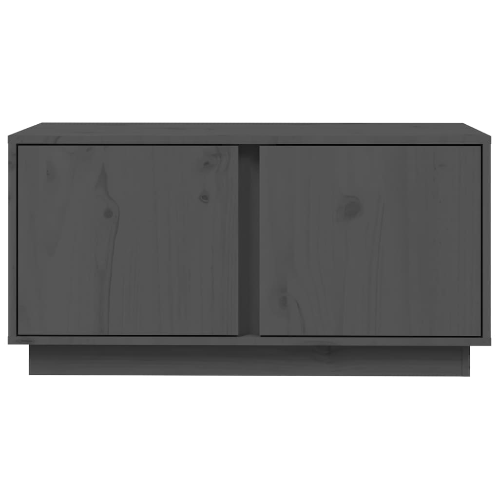 TV cabinet, gray, 80x35x40.5cm, solid pine
