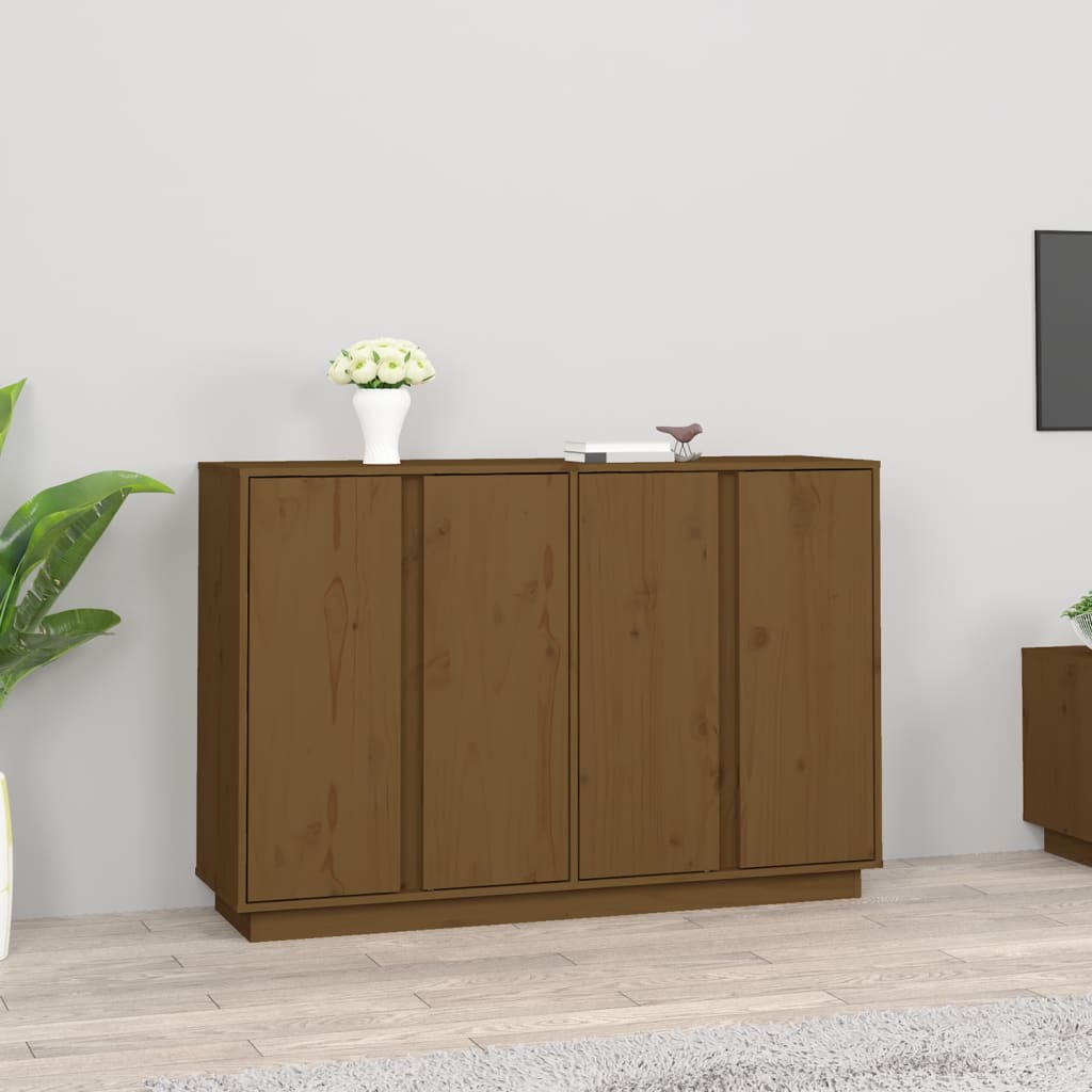 Šoninė spintelė, medaus ruda, 120x35x80cm, pušies masyvas