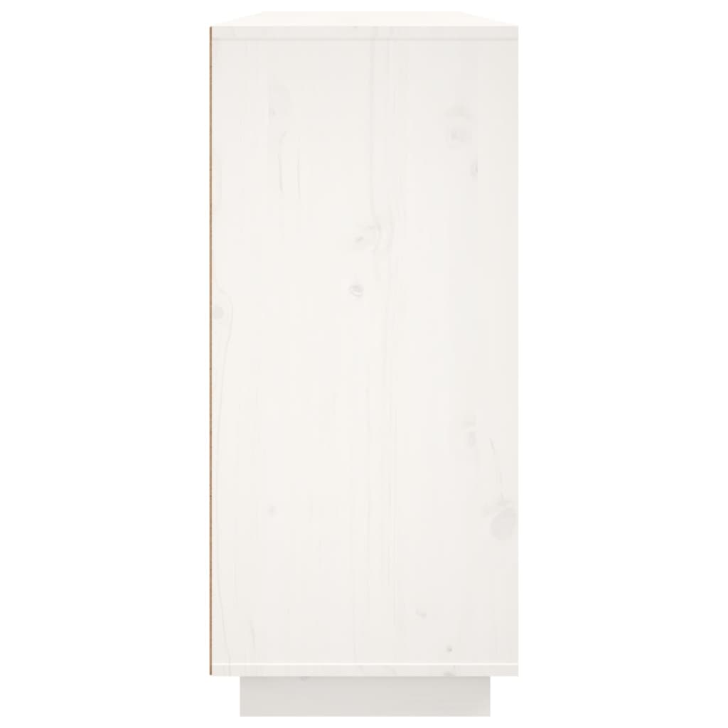 Sideboard, white, 120x35x80cm, solid pine