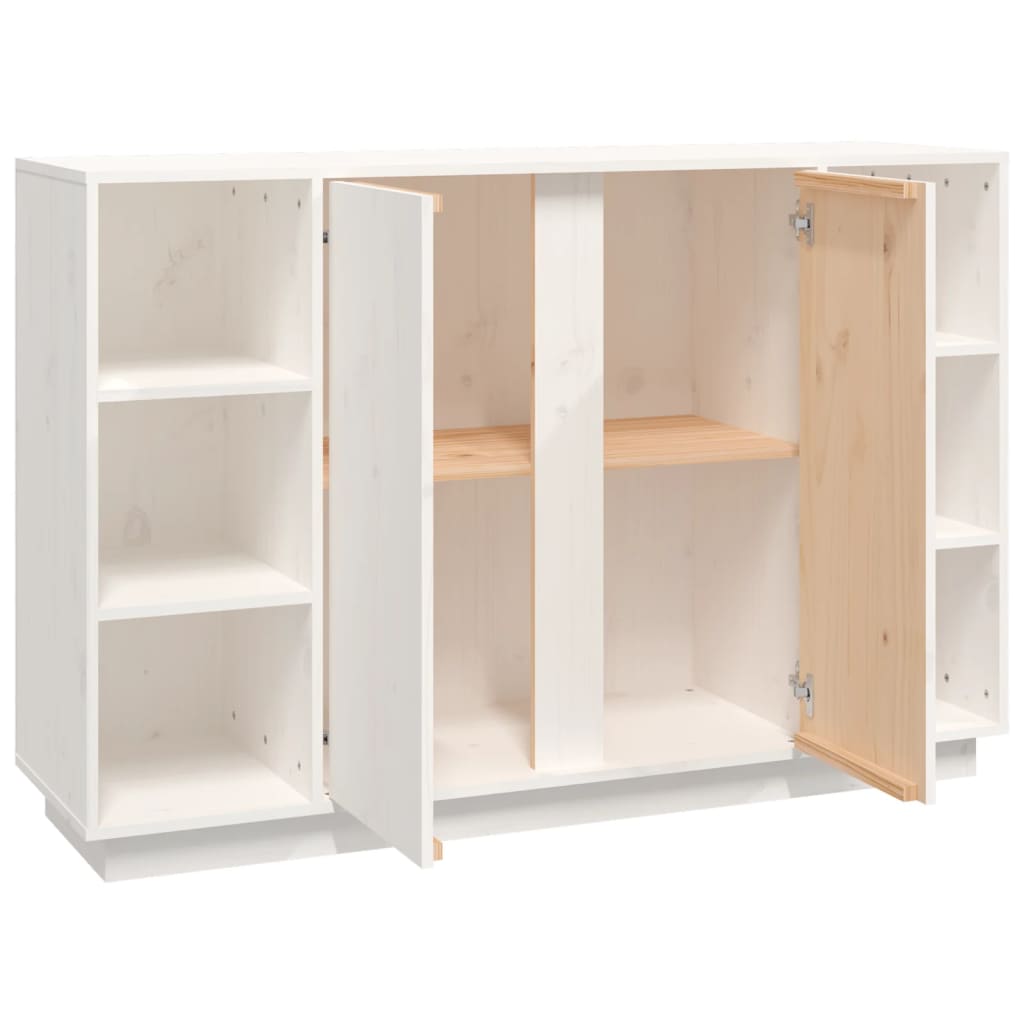 Sideboard, white, 120x35x80cm, solid pine