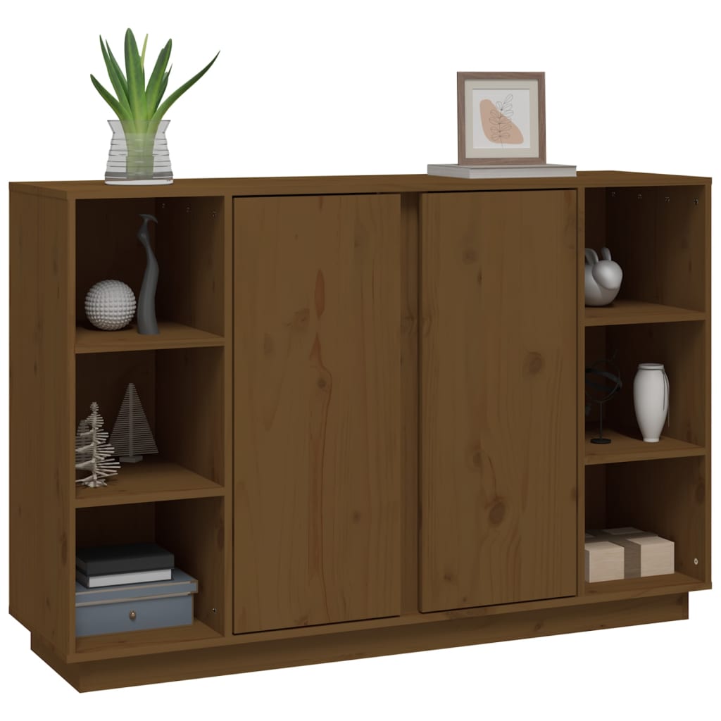 Sideboard, honey brown, 120x35x80cm, solid pine
