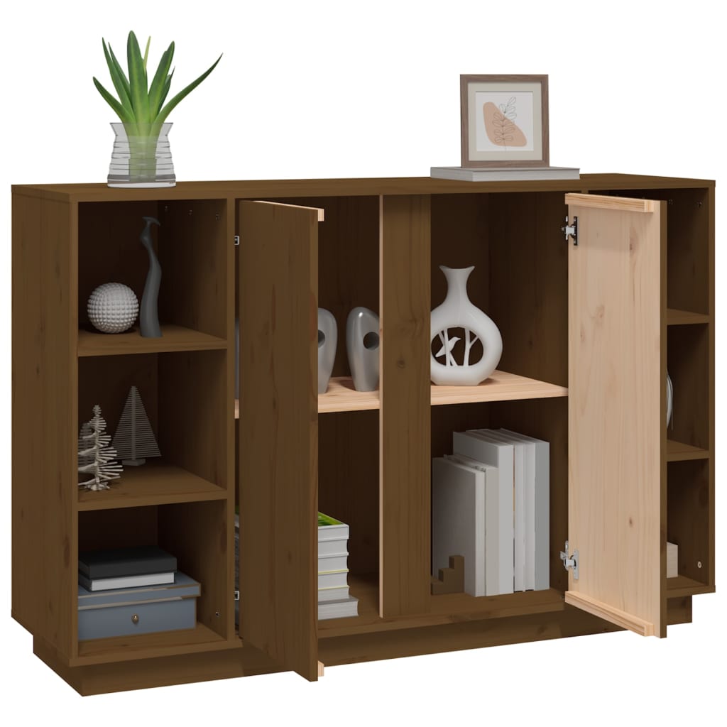 Sideboard, honey brown, 120x35x80cm, solid pine