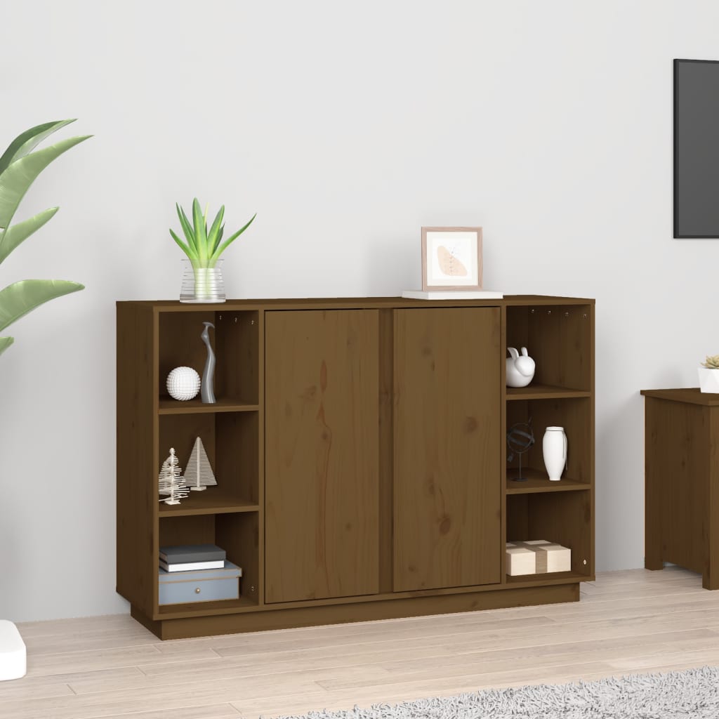 Sideboard, honey brown, 120x35x80cm, solid pine