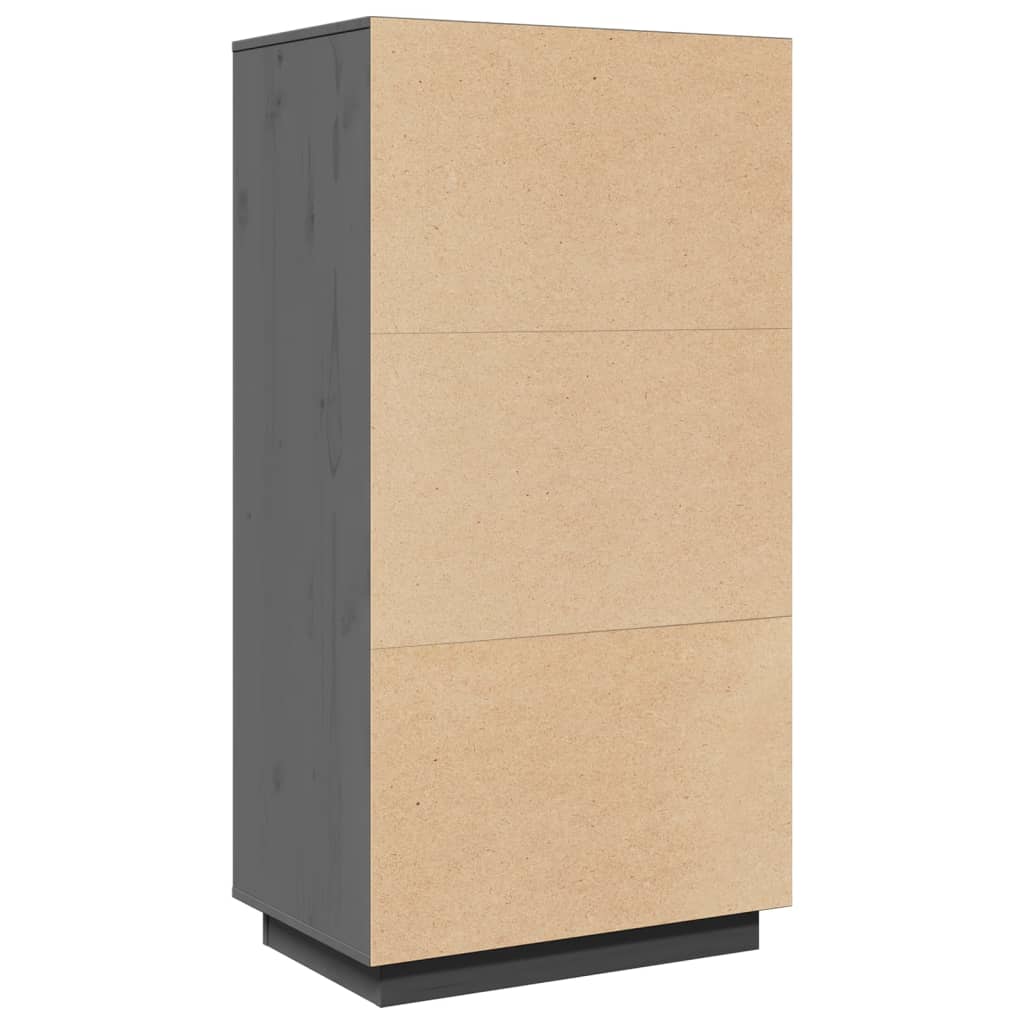 Kumode, pelēka, 60x40x116,5cm, priedes masīvkoks