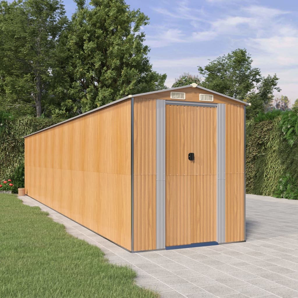Shed BECKFORD, light brown, 192x938cm