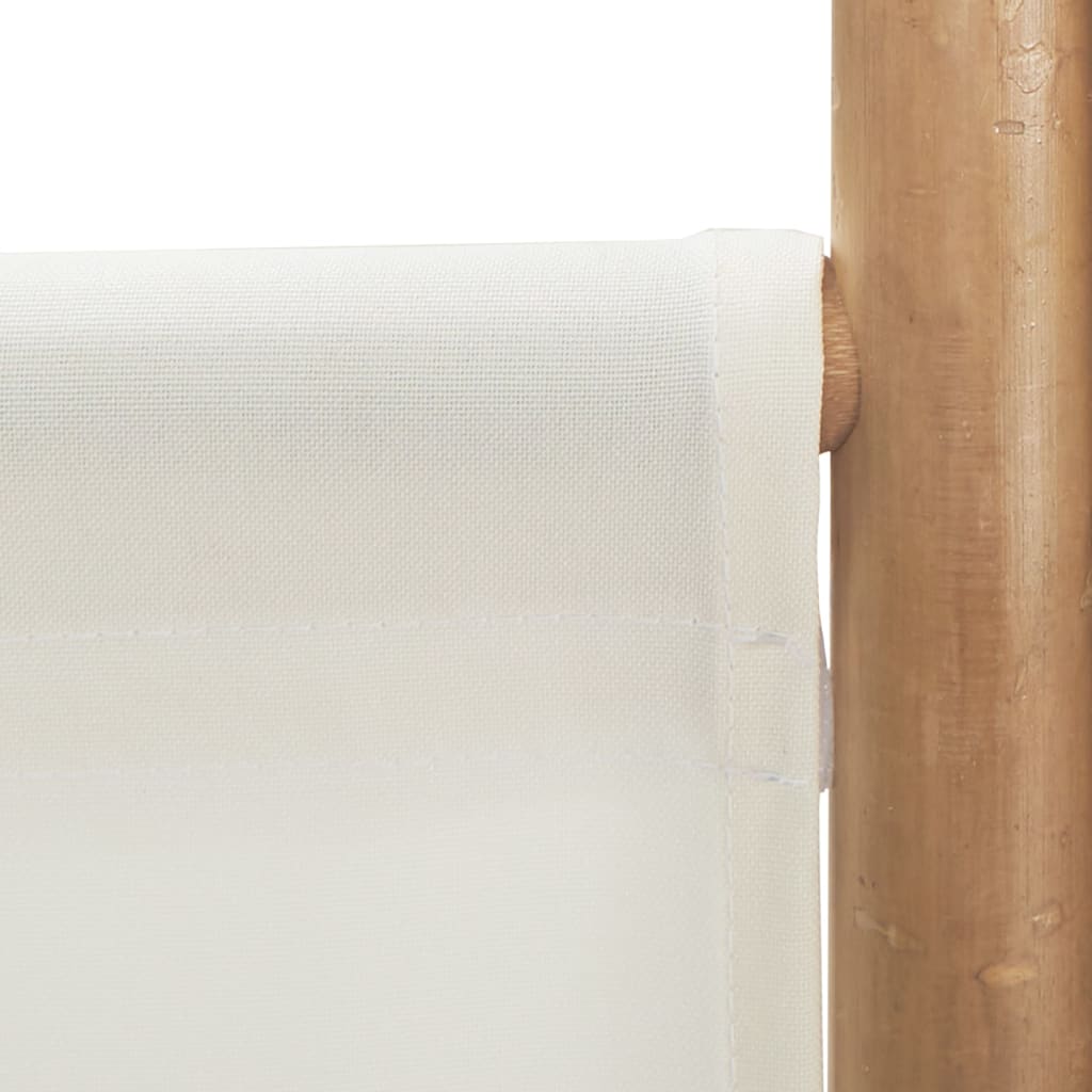 Sulankstoma kambario pertvara, 3 dalių, 120cm, bambukas/drobė