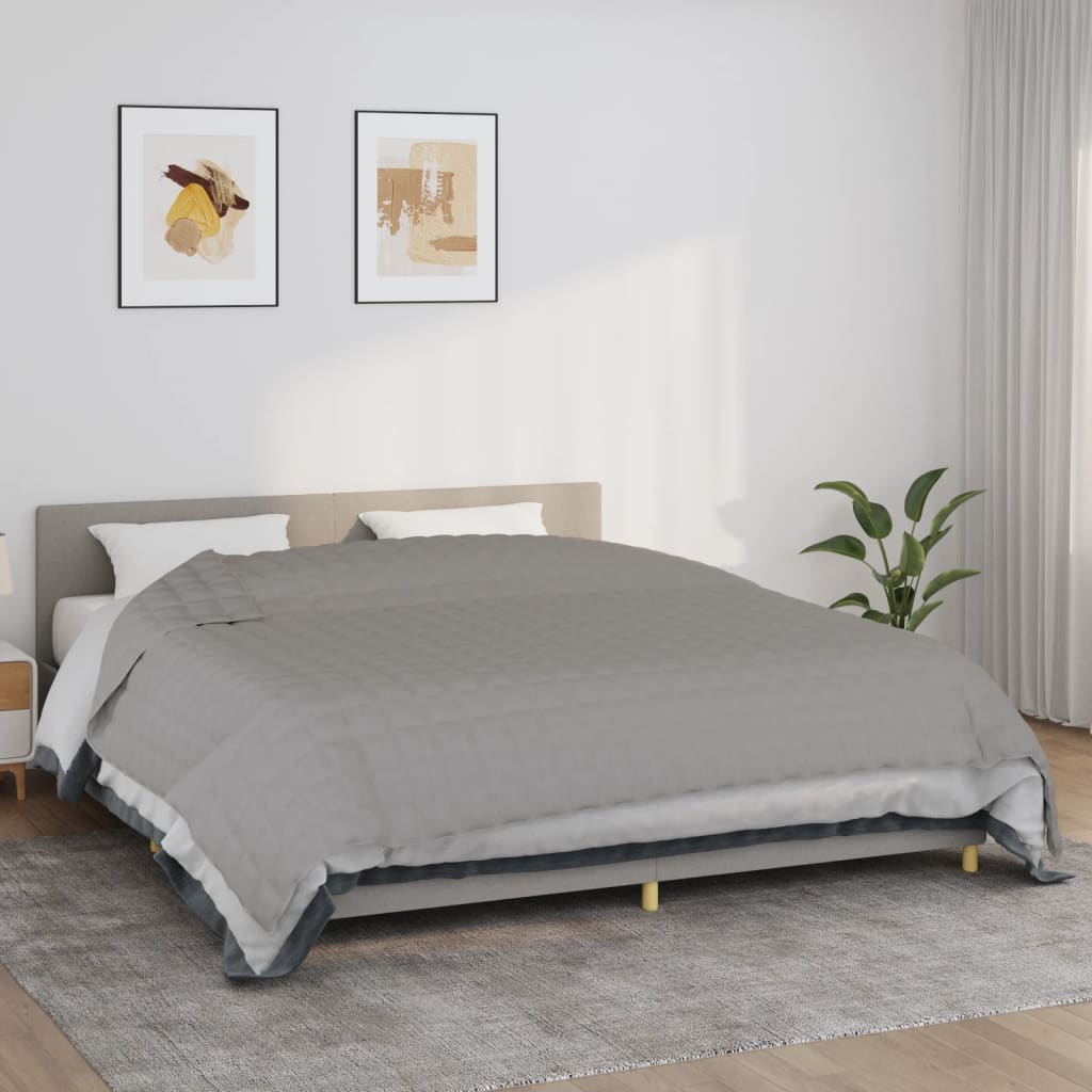 Weighted blanket, grey, 220x260cm, fabric, 11kg