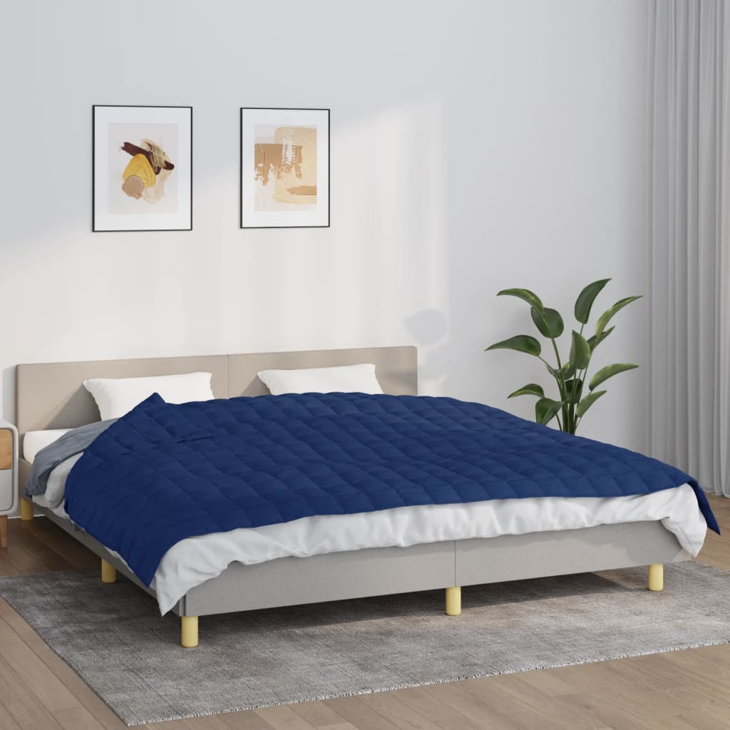 Smalcināta sega, zila, 155x220cm, audums, 7kg