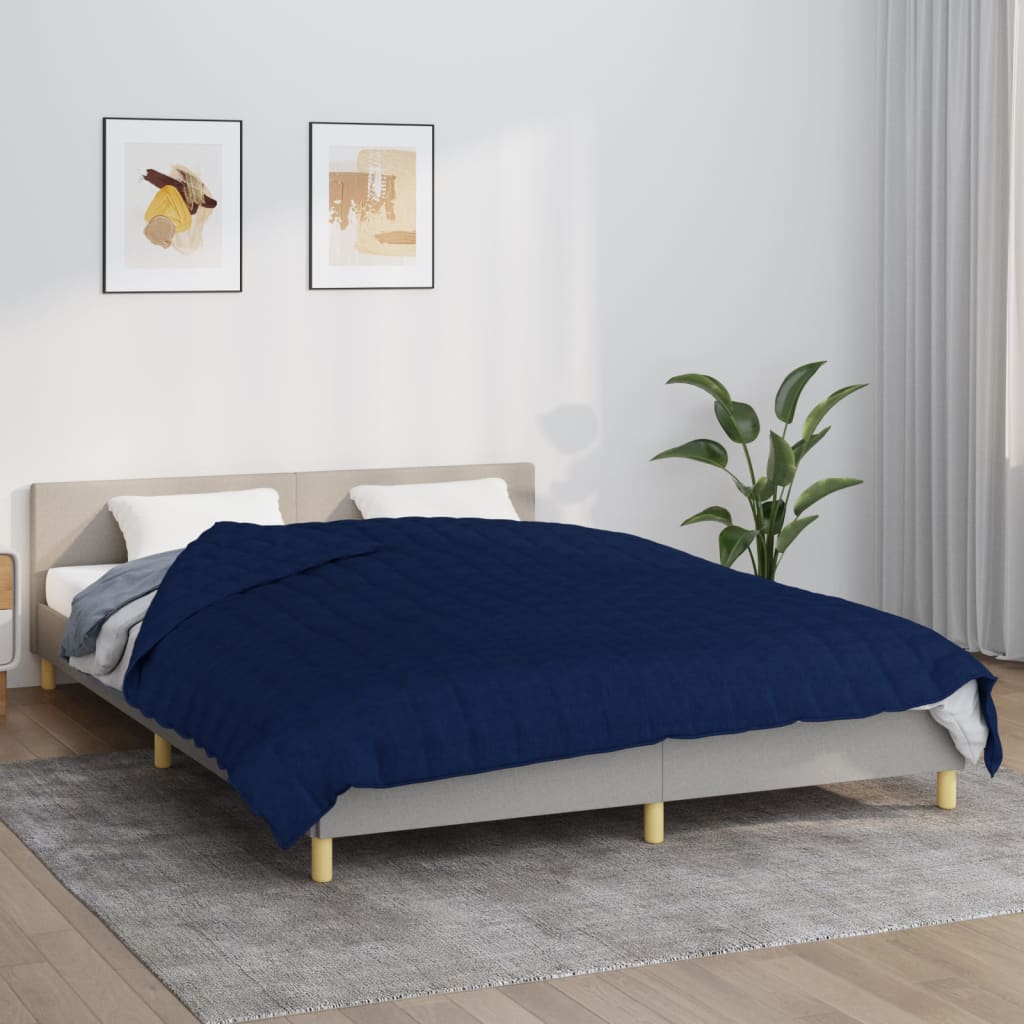 Weighted blanket, blue, 200x225cm, fabric, 13kg