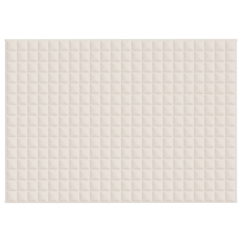 Weighted blanket, light cream, 155x220cm, fabric, 7kg