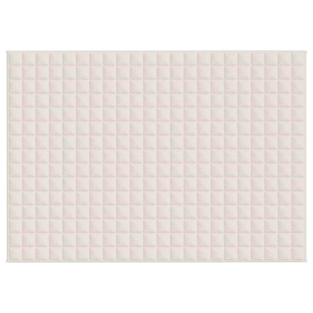 Weighted blanket, light cream, 155x220cm, fabric, 11kg