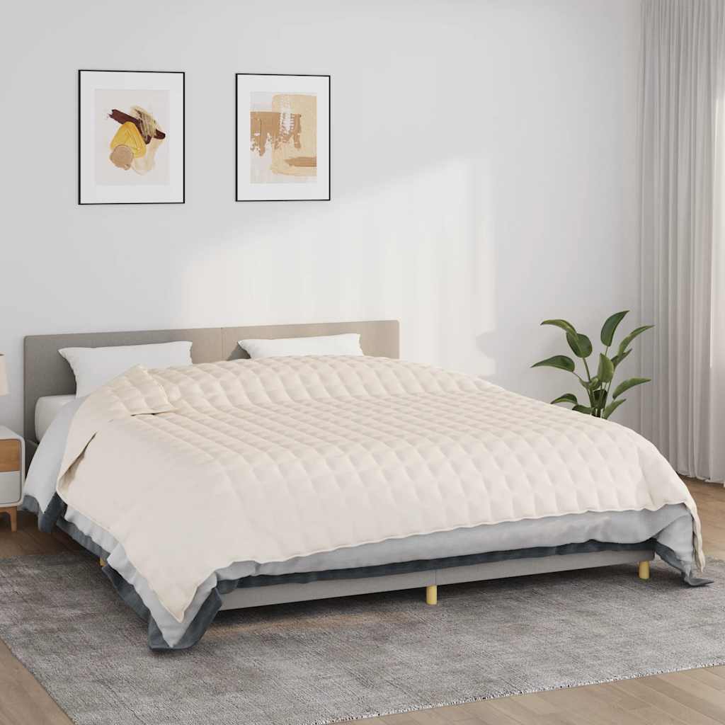 Weighted blanket, light cream, 235x290cm, fabric, 11kg