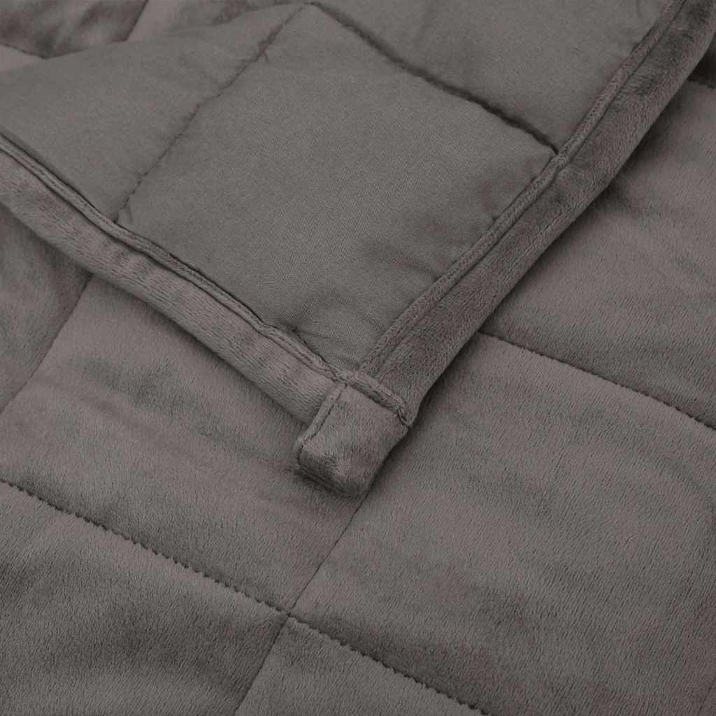 Weighted blanket, grey, 155x220cm, fabric, 7kg