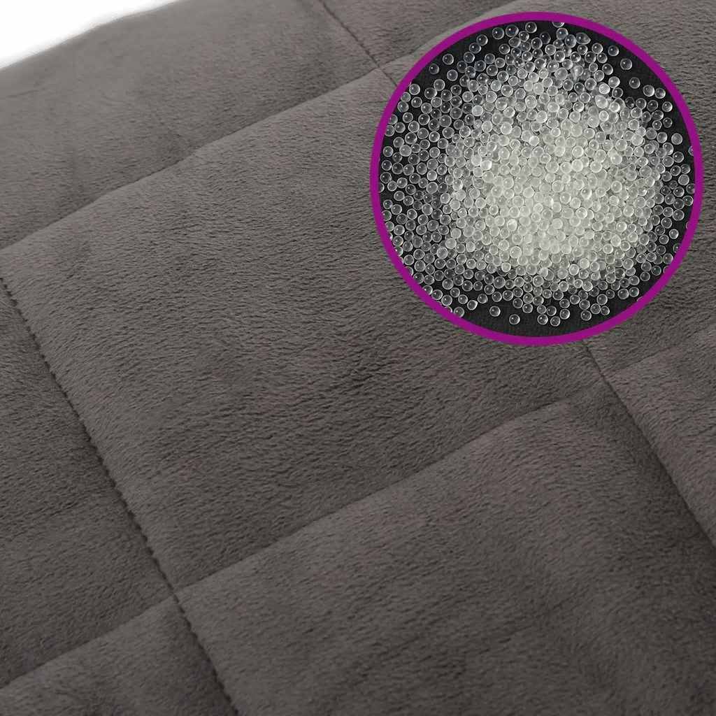 Weighted blanket, grey, 155x220cm, fabric, 7kg