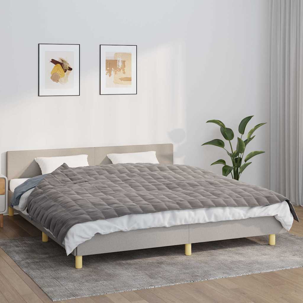 Weighted blanket, grey, 155x220cm, fabric, 7kg