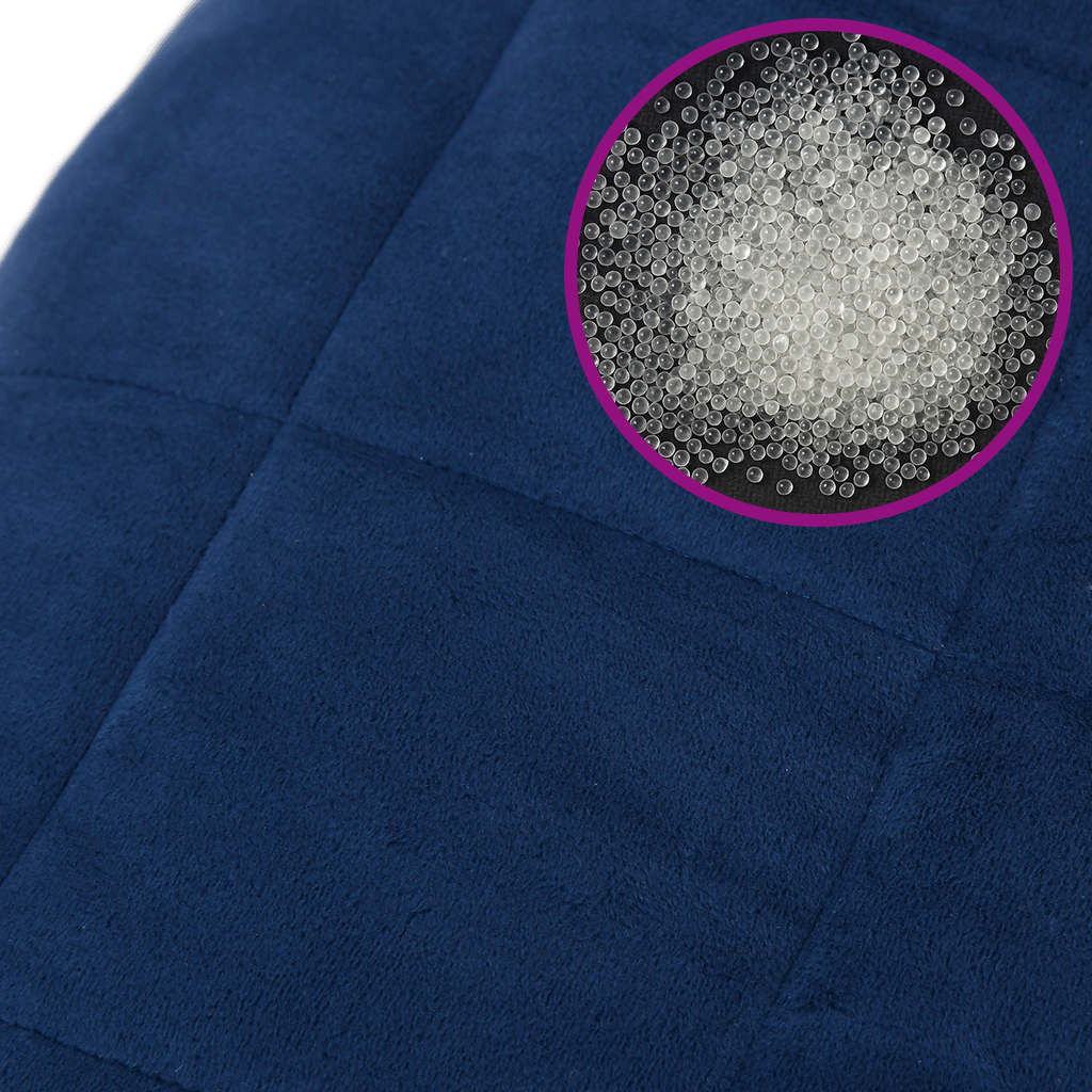 Weighted blanket, blue, 150x200cm, fabric, 7kg