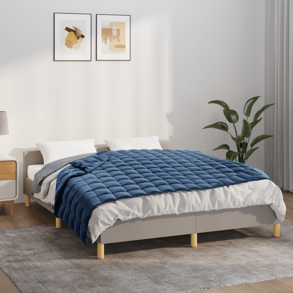 Weighted blanket, blue, 150x200cm, fabric, 7kg