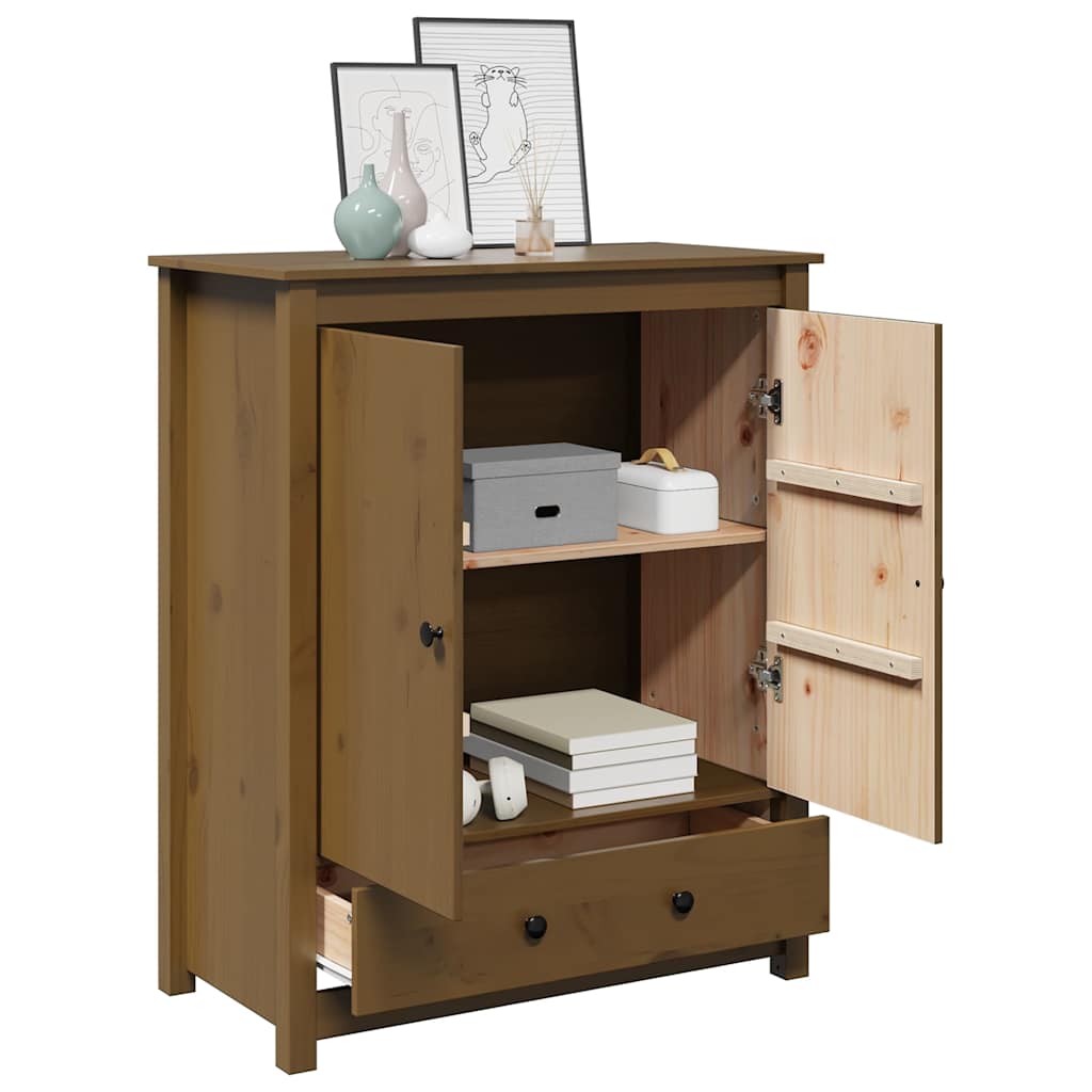 Chest of drawers, honey brown, 83x41.5x100cm, solid pine