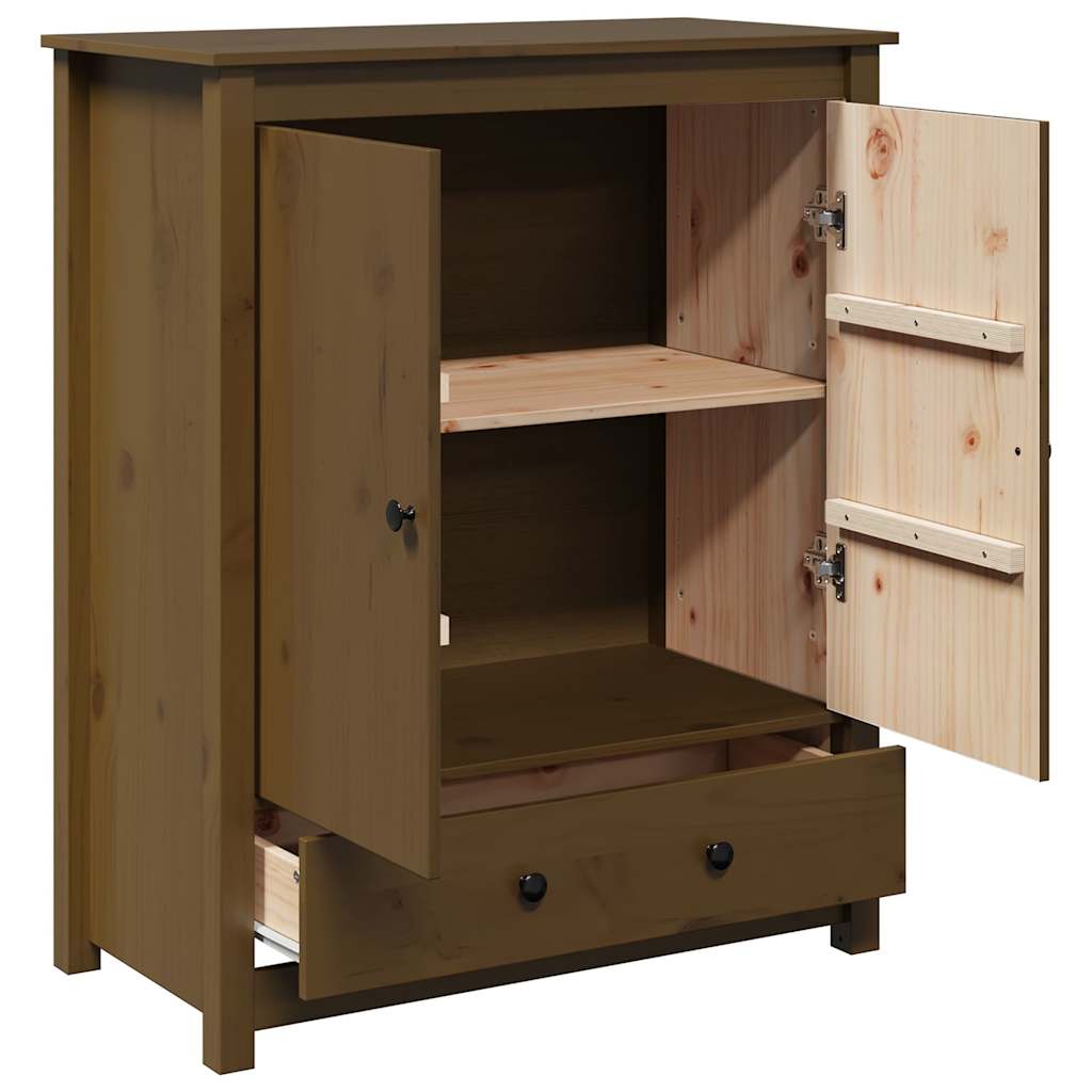 Chest of drawers, honey brown, 83x41.5x100cm, solid pine