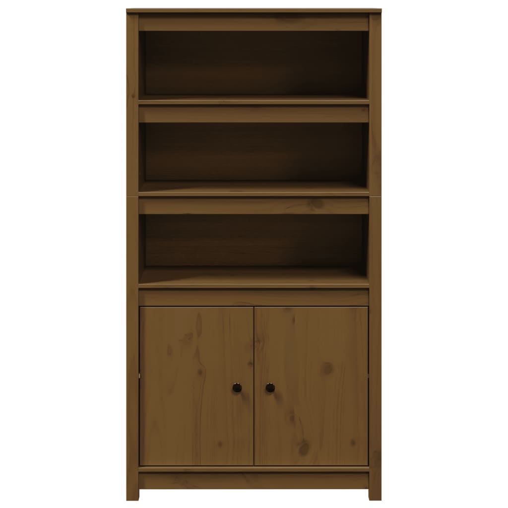 Chest of 4 drawers, honey brown, 80x35x154cm, solid pine