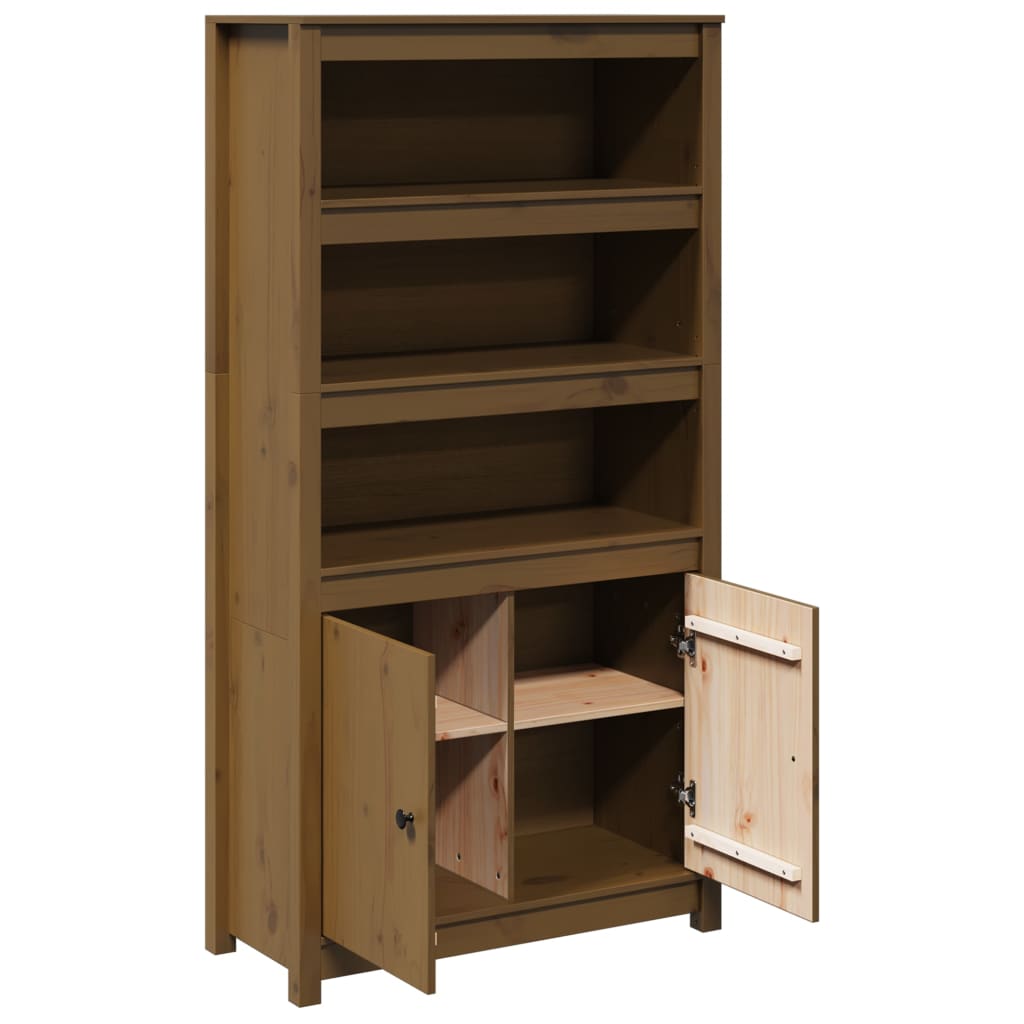 Chest of 4 drawers, honey brown, 80x35x154cm, solid pine