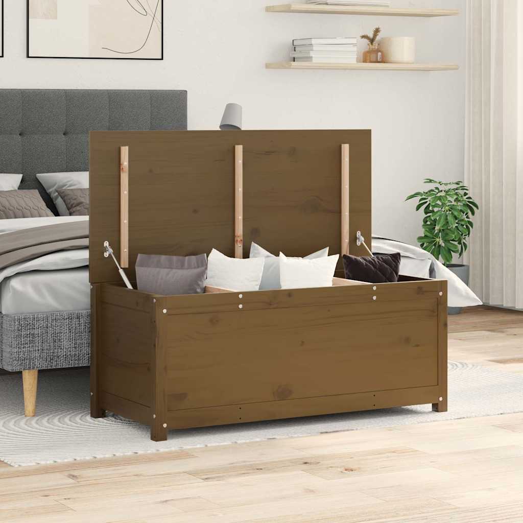 Daiktadėžė, medaus ruda, 110x50x45,5cm, pušies medienos masyvas