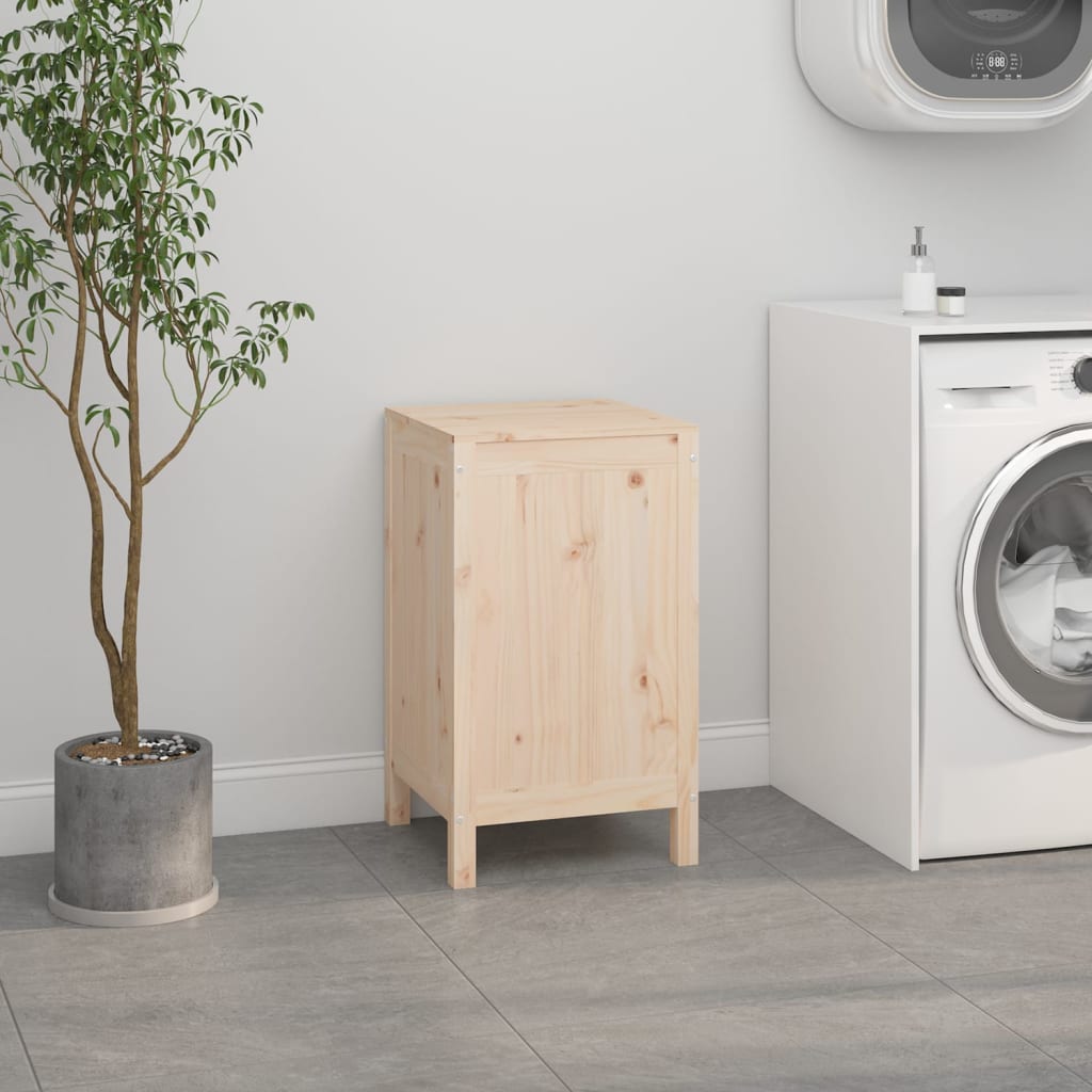 Laundry basket, 44x44x76cm, solid pine