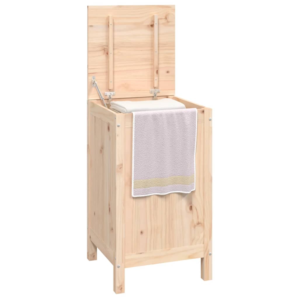 Laundry basket, 44x44x76cm, solid pine