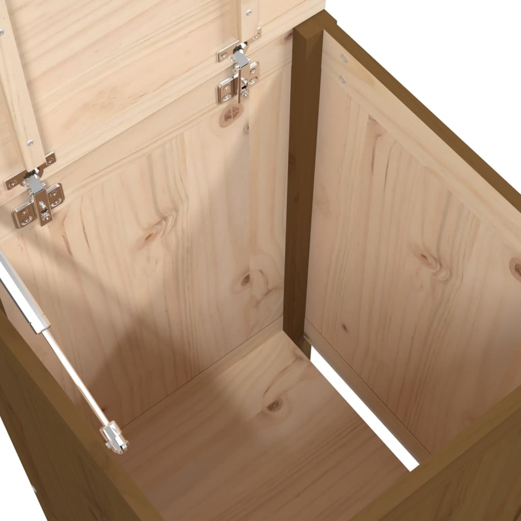 Laundry box, honey brown, 44x44x76cm, solid pine