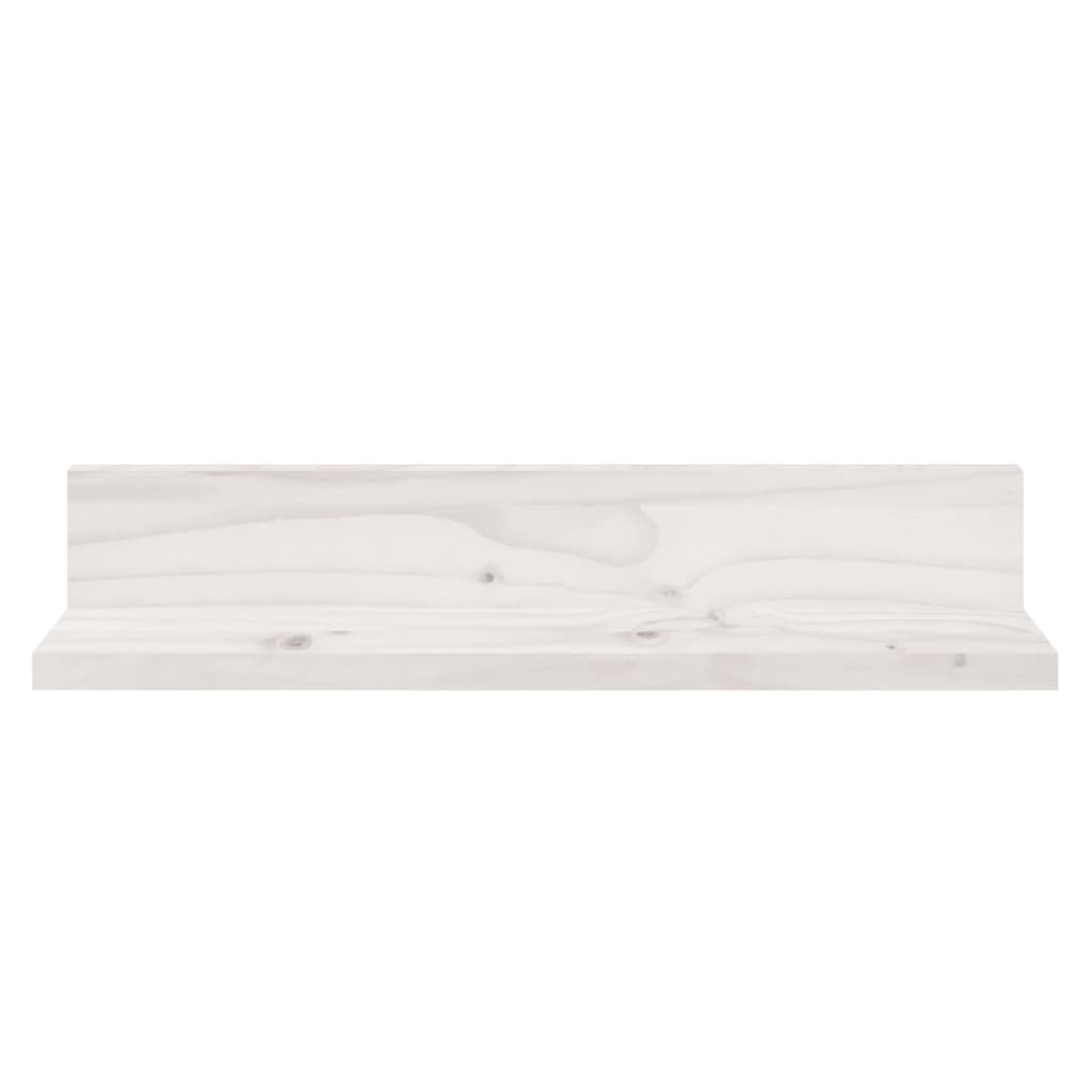 Sienas plaukti, 2gab., balti, 50x11x9cm, priedes masīvkoks