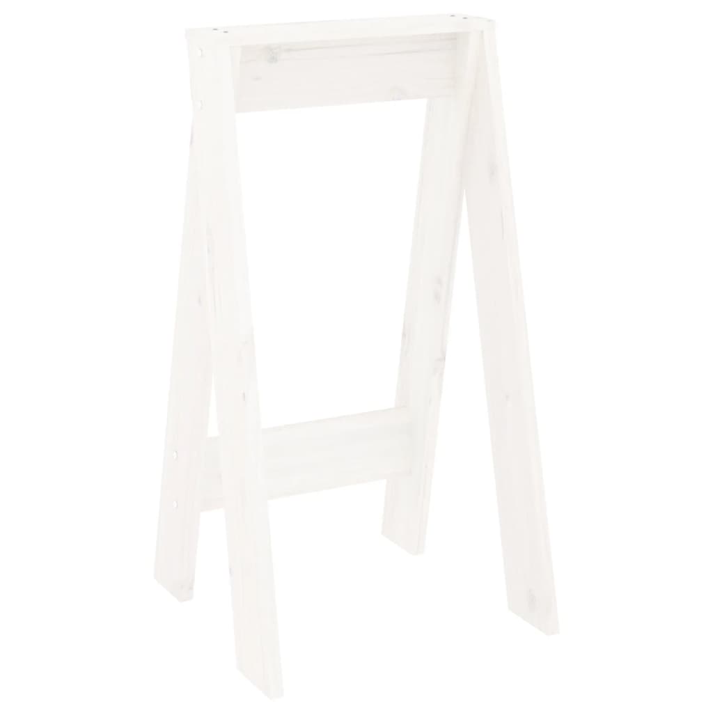 Stools, 2 pcs., white, 40x40x75cm, solid pine wood